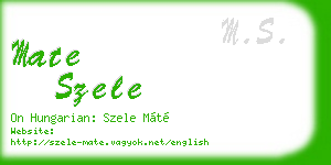 mate szele business card