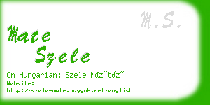 mate szele business card